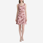 Floral Square Neck Crop Top & Mini Skirt Set