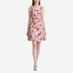 Floral Square Neck Crop Top & Mini Skirt Set