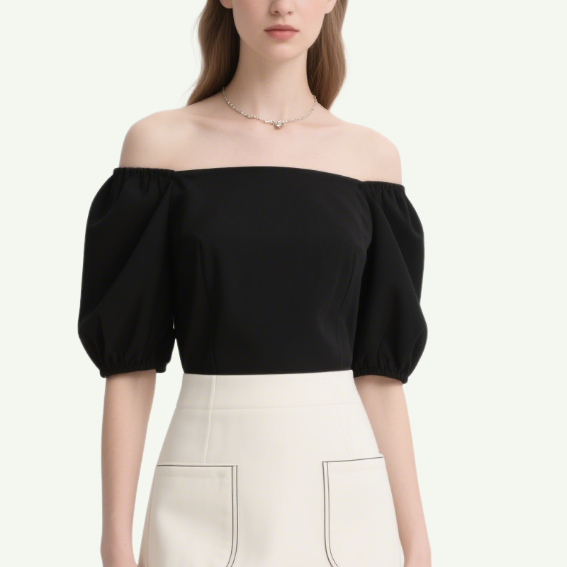 Trendy Off Shoulder Crop Top & A-line Mini Skirt Set
