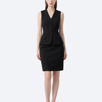 Classic Sleeveless Vest & Pencil Skirt Set Elegance Chic V-neck