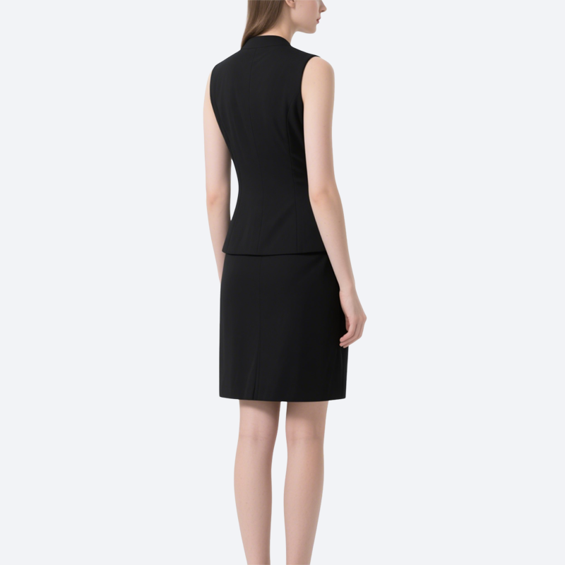 Classic Sleeveless Vest & Pencil Skirt Set Elegance Chic V-neck