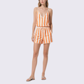 Striped Spaghetti Strap Crop Top & Shorts Set Casual Chic