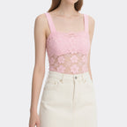 Lace Floral Cute Women's Tank