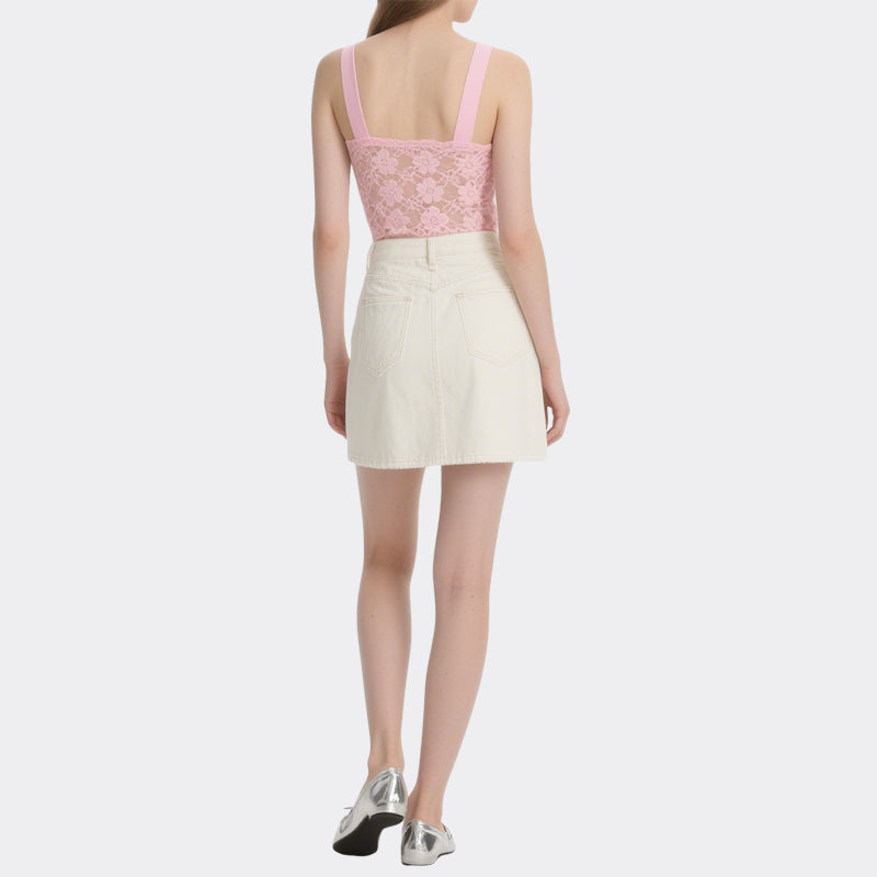 Lace Floral Cute Women's Tank