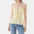 Pleated Sexy Elegant Women's Tank