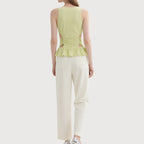 Women's Fashionable Elegant Tank With Ruffles