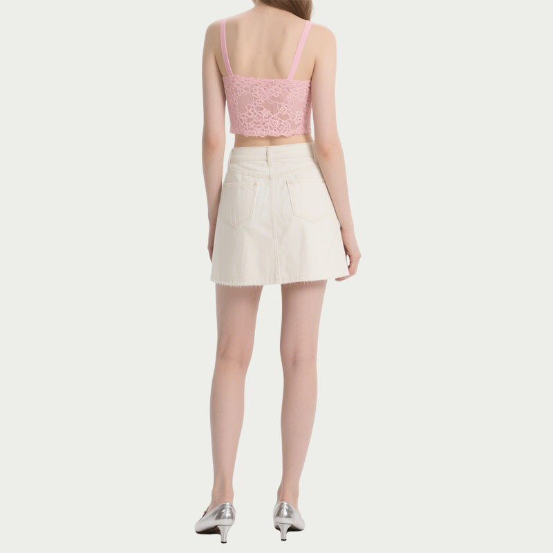 Women's Cute Comfortable Tank With Lace