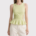 Breathable Soft Women's Tank With Ruffles