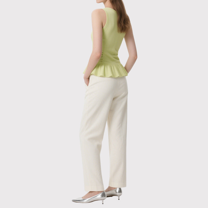 Fashionable Elegant Women's Tank With Ruffles