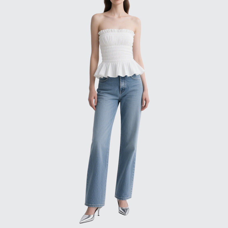 Elegant Women's Casual Tank With Ruffles
