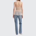 Mesh Simple Pleated Women's Tank