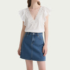 Women's Lace Ruffle Crop Tops