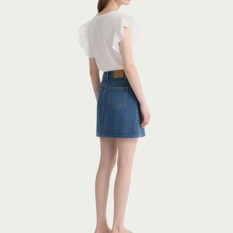 Women's Lace Ruffle Crop Tops