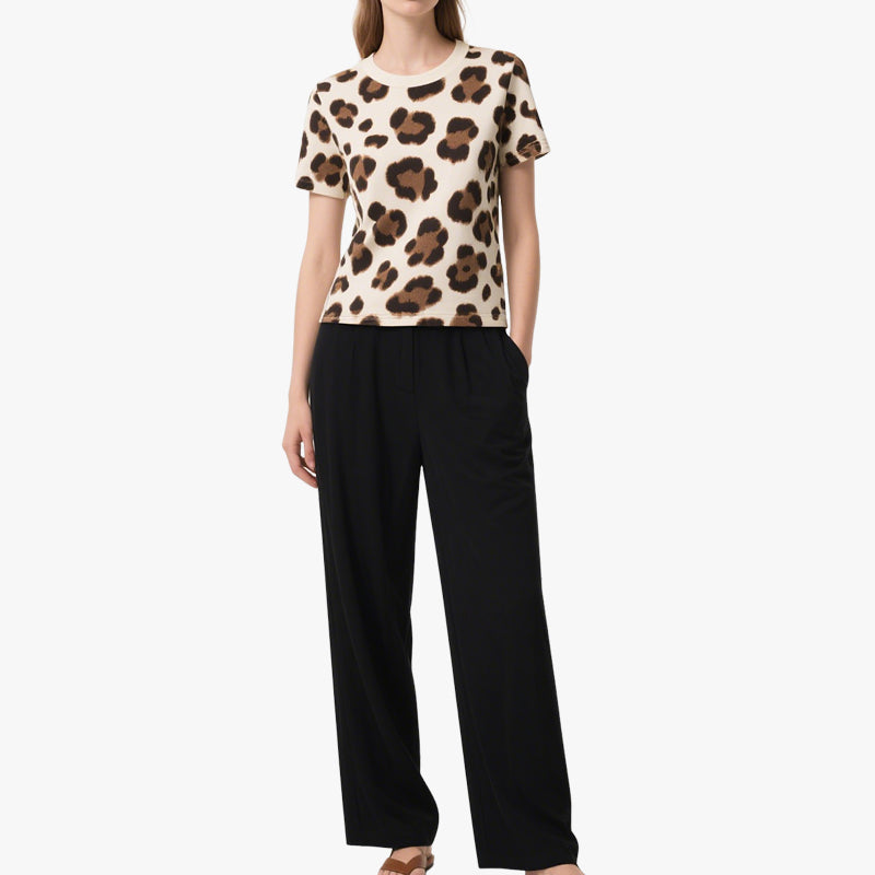 Leopard Print Fashion Women's Crop Tops