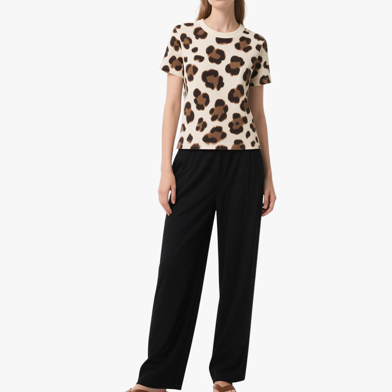 Leopard Print Fashion Women's Crop Tops