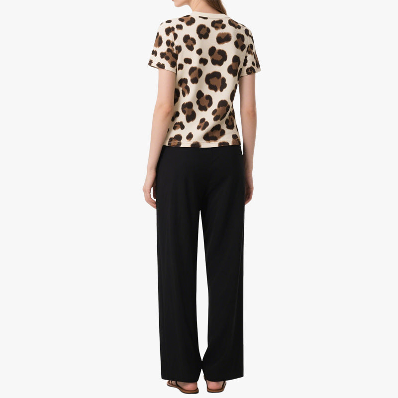 Leopard Print Fashion Women's Crop Tops