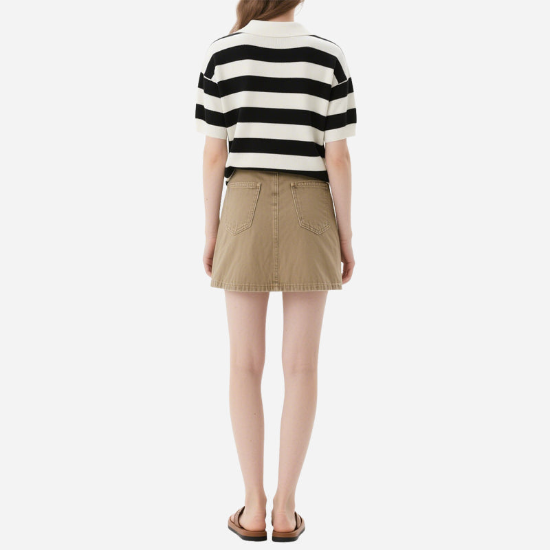 Women's Striped Casual Crop Tops