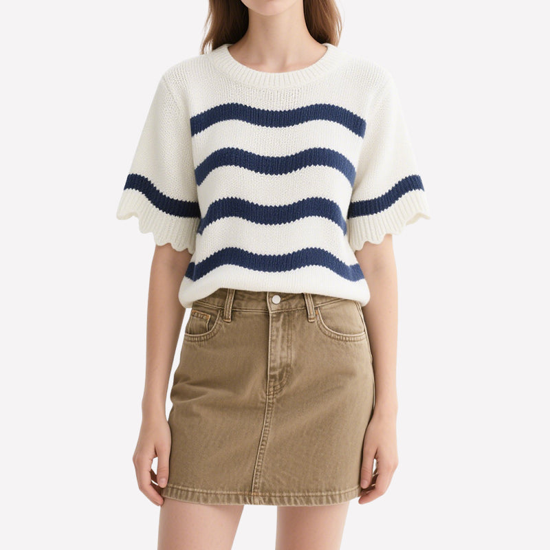 Striped Casual Women's Crop Tops