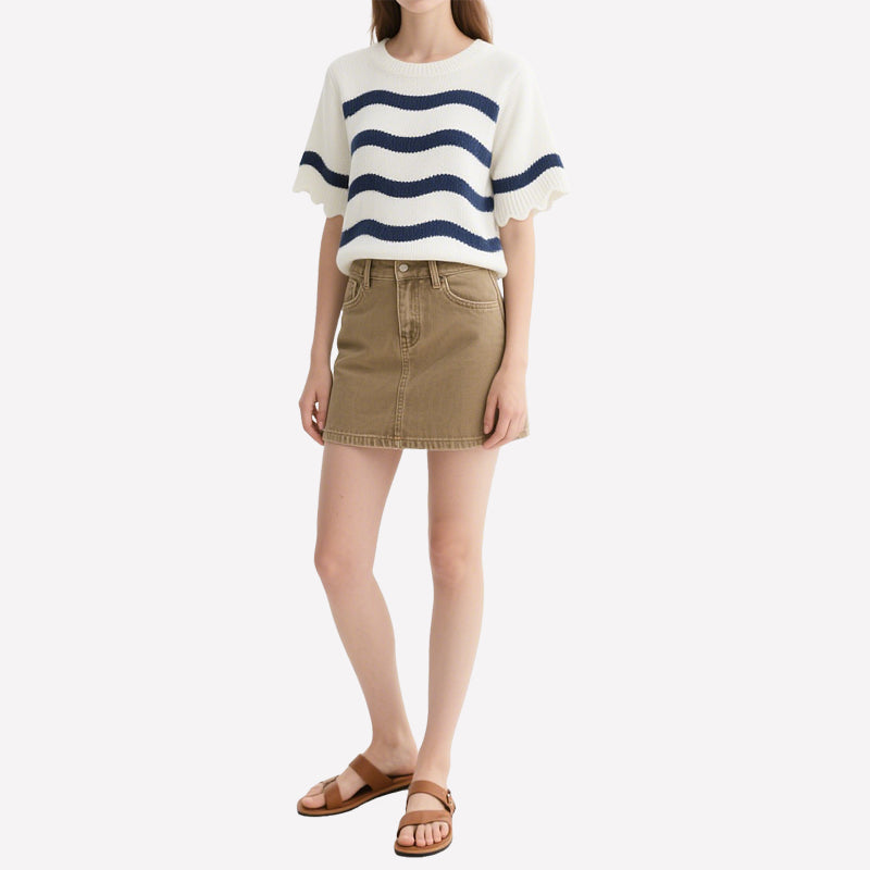 Striped Casual Women's Crop Tops