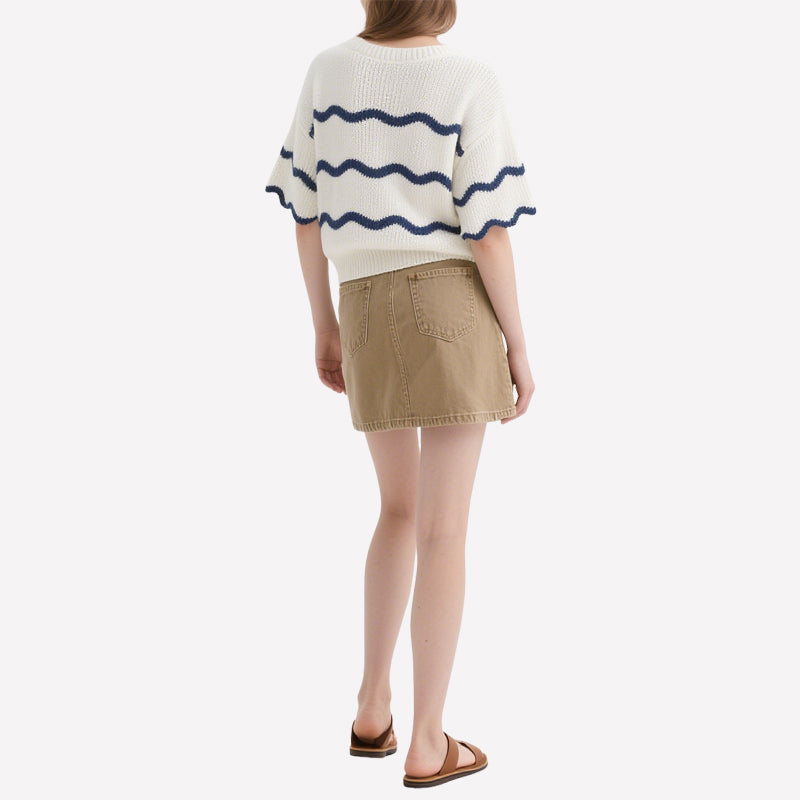 Classic Comfortable Striped Women's Crop Tops