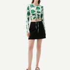 Printed Drawstring Women's Crop Tops