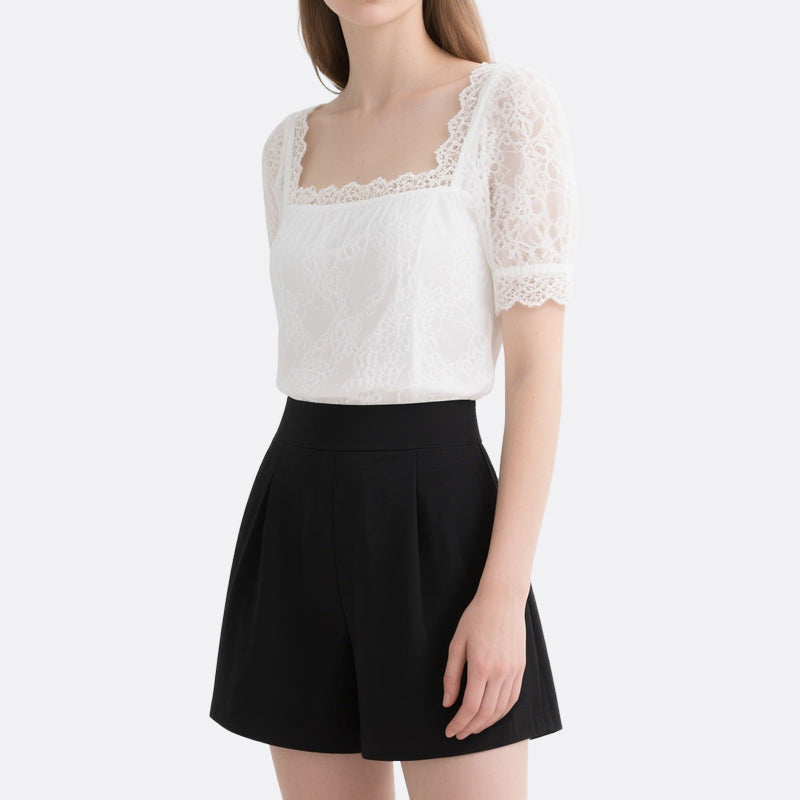 Women's Lace Elegant Crop Tops