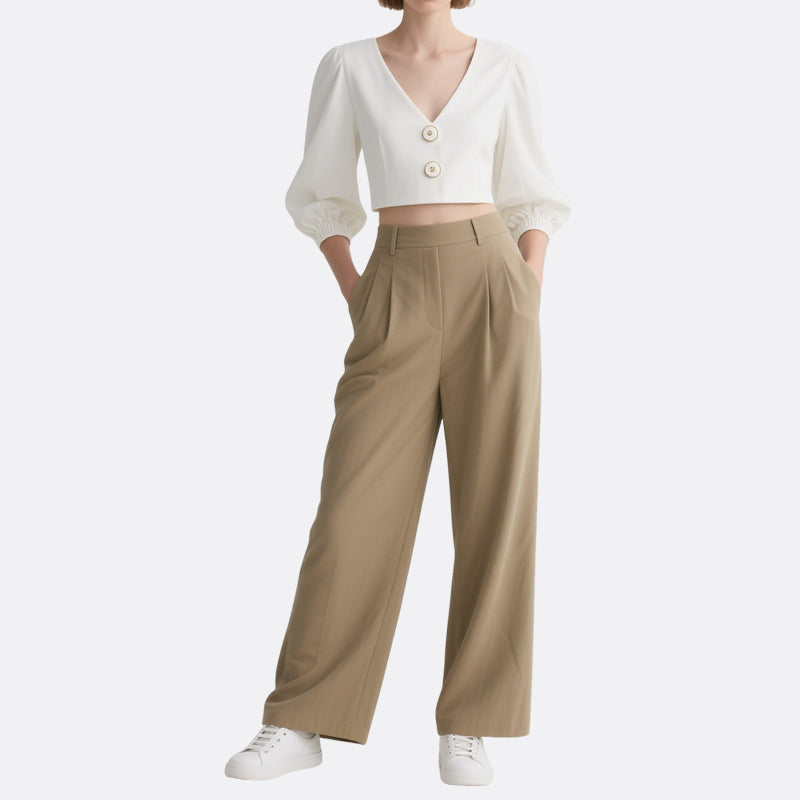 Women's Loose Elegant Crop Tops