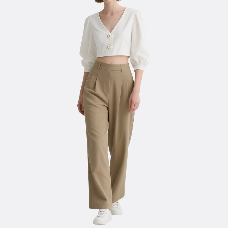 Women's Loose Elegant Crop Tops