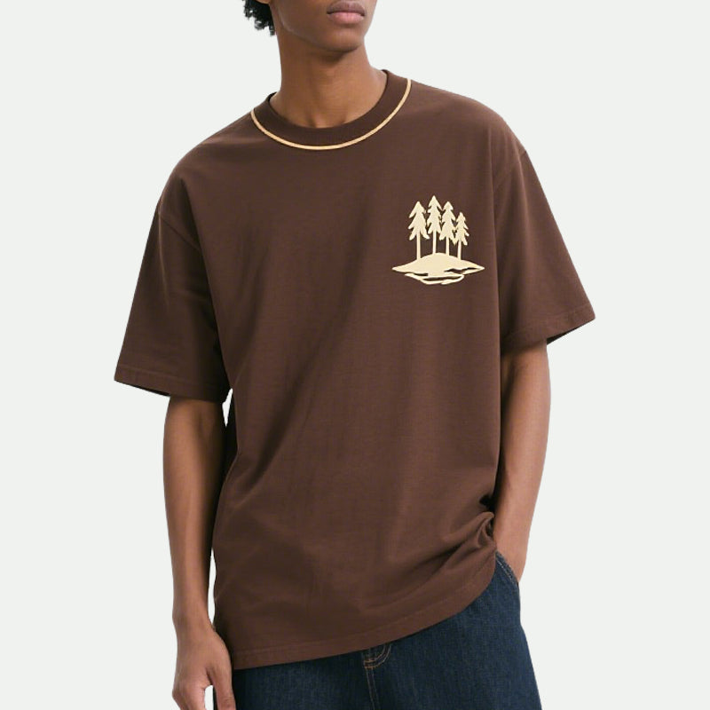 Men's Tee Drop Shoulder T-Shirt Classic Basic Breathable Sportswear