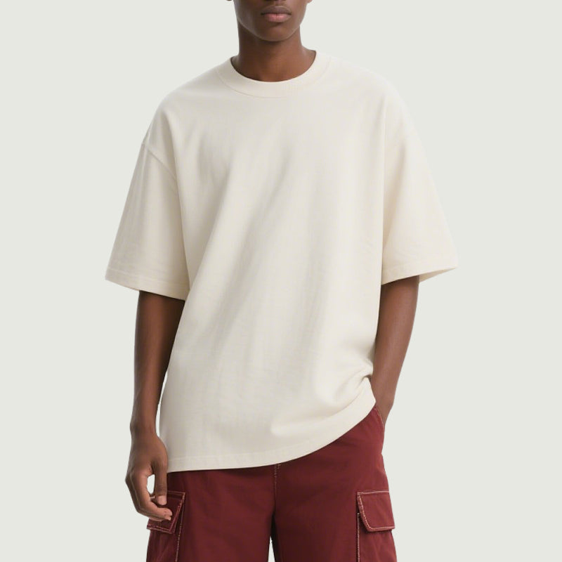 Crewneck Casual Sports Short Sleeve T-shirt for Men Boxy T-Shirts