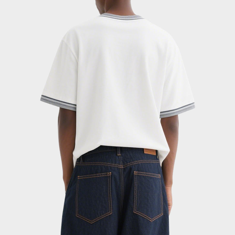 Men T-shirt Luxury Causal Streetwear Heavyweight T-shirt Round Neck