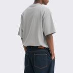 Pullover Crew Neck T-shirt for Men Drop Shoulder Streetwear
