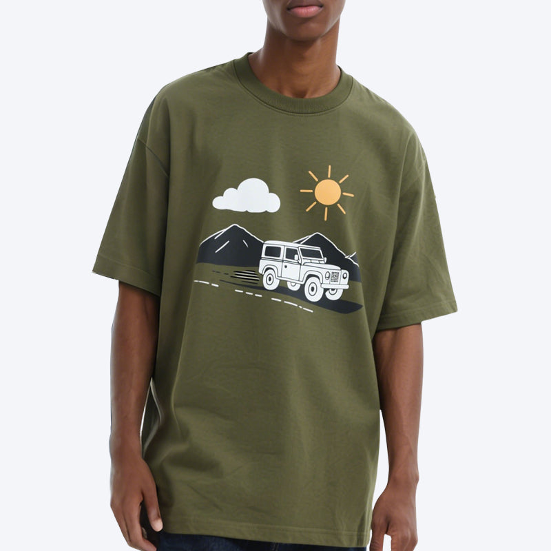 Fashion Men's Oversized T-shirts Heavyweight Tee Shirt