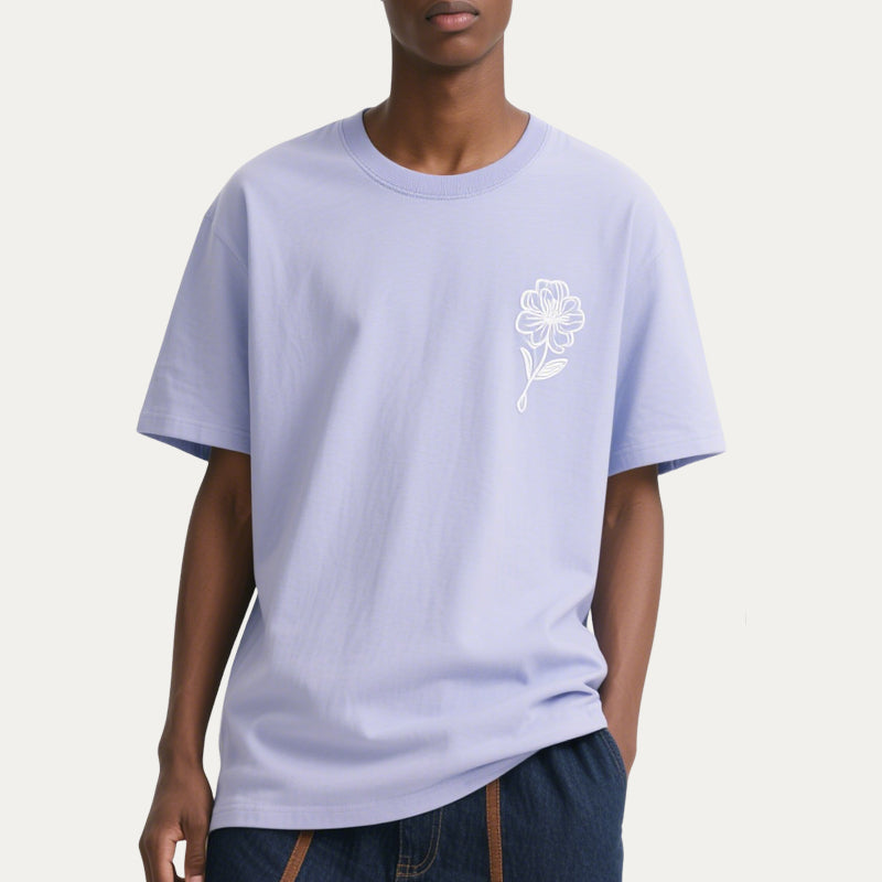T-shirts Men's Streetwear Oversized Crewneck Drop Shoulder T-shirt for Men