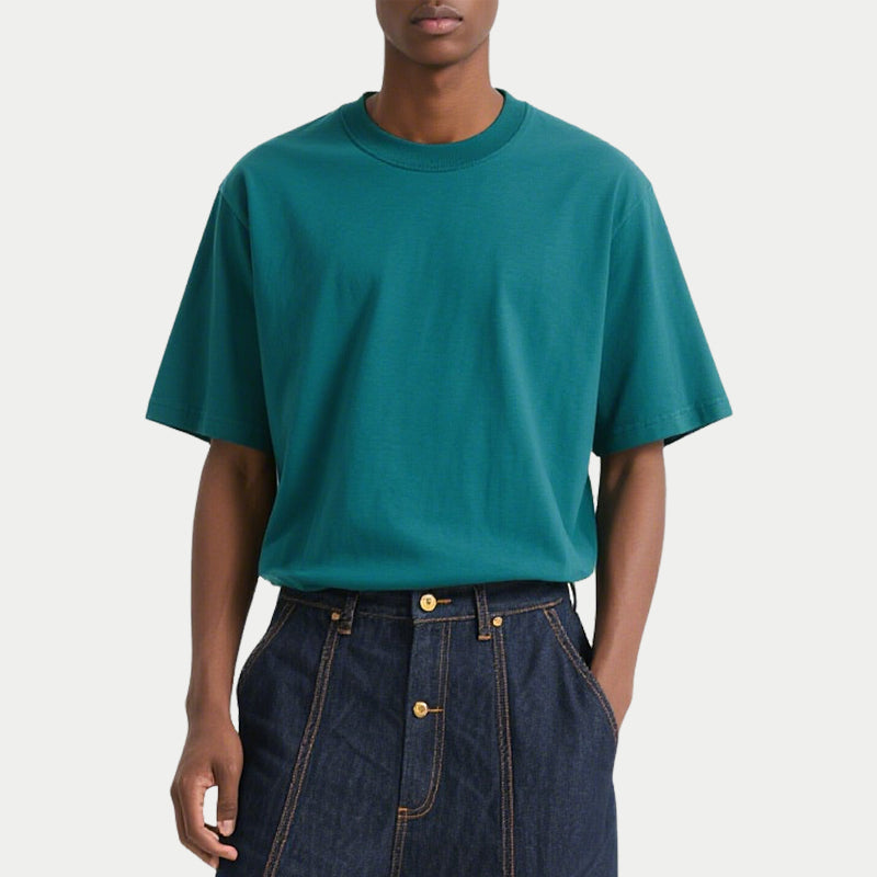 Men T-shirt Vintage Streetwear Solid T-shirt