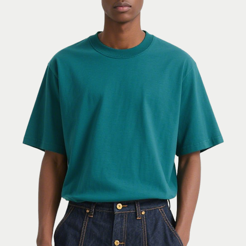 Men T-shirt Vintage Streetwear Solid T-shirt