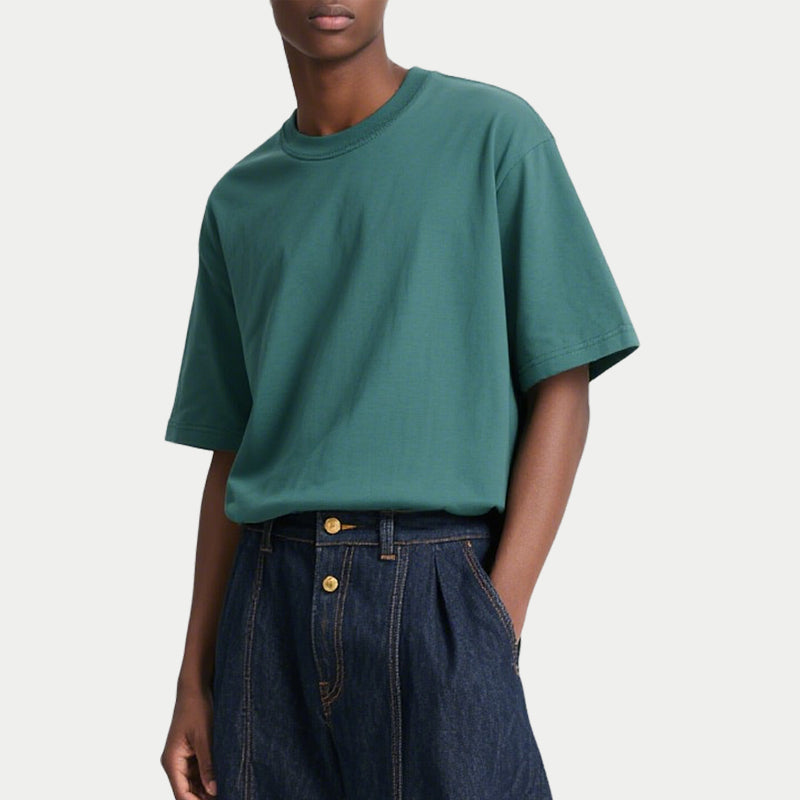 Men T-shirt Vintage Streetwear Solid T-shirt