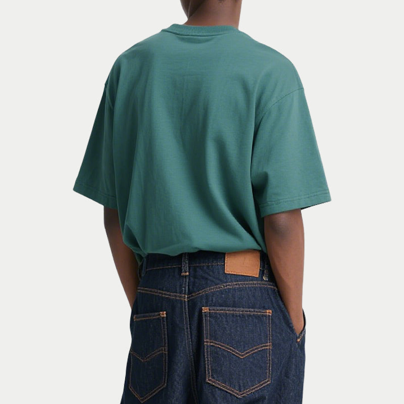 Men T-shirt Vintage Streetwear Solid T-shirt