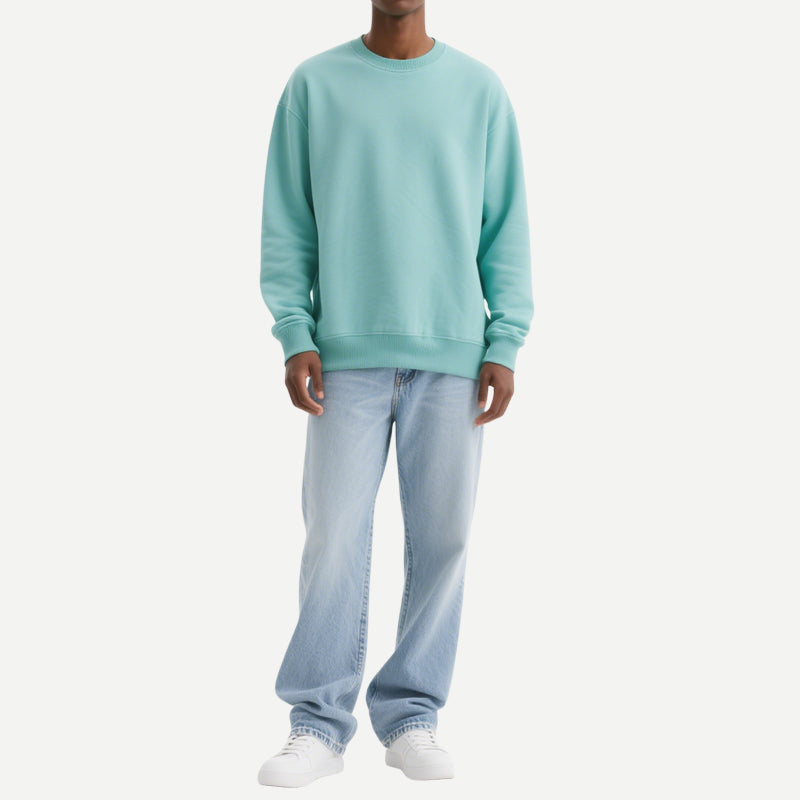 Plain Color Men'S Long Sleeve Sweatshirt
