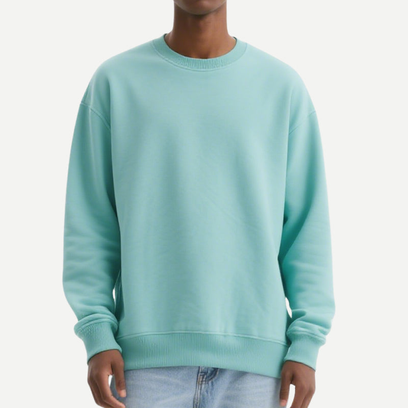 Plain Color Men'S Long Sleeve Sweatshirt