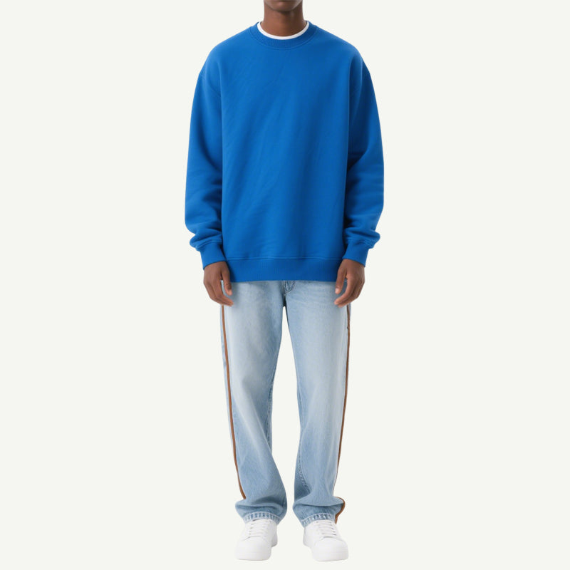 Men'S Solid Color Long Sleeve Sweatshirt