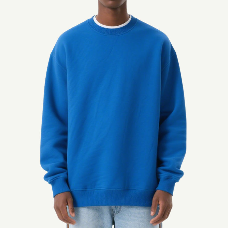 Men'S Solid Color Long Sleeve Sweatshirt