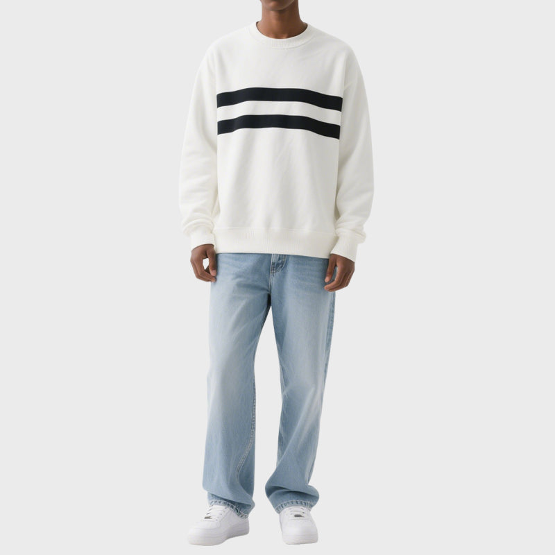 Men'S Striped Long Sleeve Sweatshirt