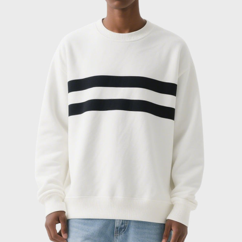 Men'S Striped Long Sleeve Sweatshirt