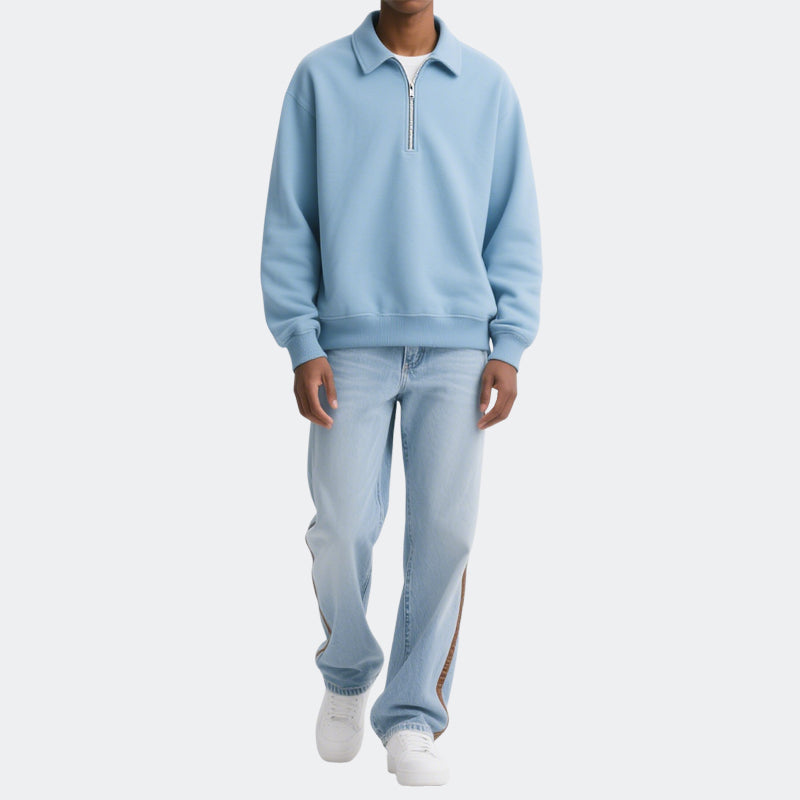 Men'S Quarter-Zip Long Sleeve Sweatshirt