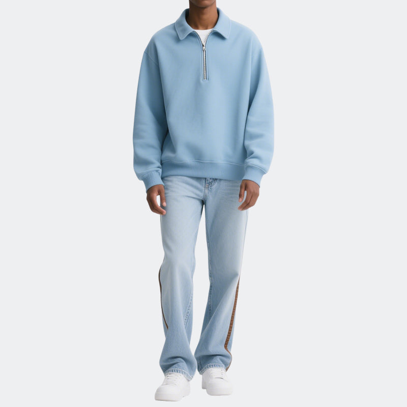 Men'S Quarter-Zip Long Sleeve Sweatshirt