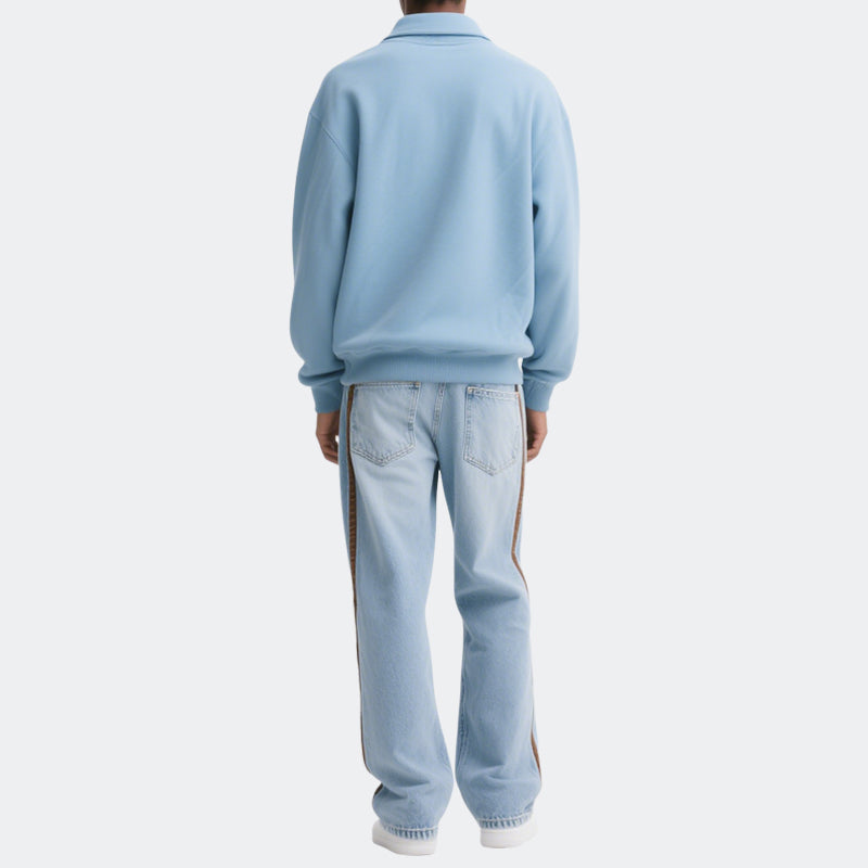 Men'S Quarter-Zip Long Sleeve Sweatshirt