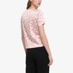 Leopard Print Short-Sleeved Crew Neck T T-Shirt