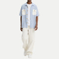 Vertical Striped Fashionable Men's Short Sleeve Shirts
