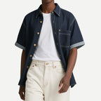 Denim Casual Men's Short Sleeve Shirts